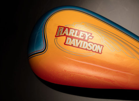 Harley-Davidson Orange and Blue